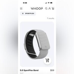 Whoop MG 5.0 SportFlex Band - white outer yellow inner BAND ONLY.